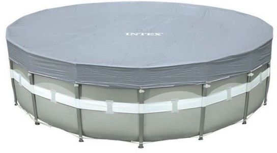 Deluxe Grey 18ft Metal Frame Winter Debris Pool Cover - 28041 by Intex