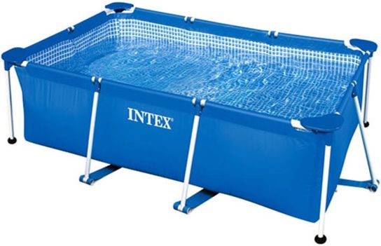 Rectangular Metal Frame Pool - 2.6m x 1.6m x 651mm (No Pump) by Intex