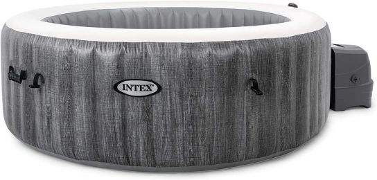 Intex PureSpa 6 Person Greywood Deluxe Inflatable Hot Tub 