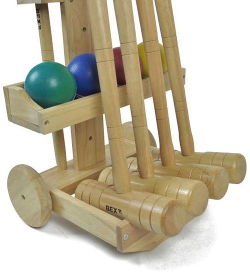 Croquet Pro 4 Mallet Set With Trolley