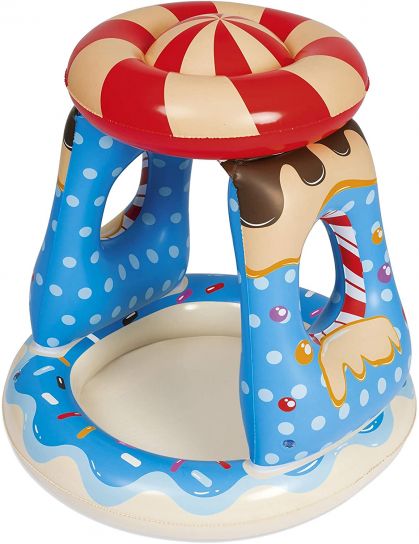 Candyville Toddler Inflatable Paddling Pool with Sunshade