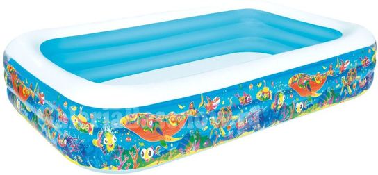 Aquarium Rectangular Family Paddling Pool 120" - 54121