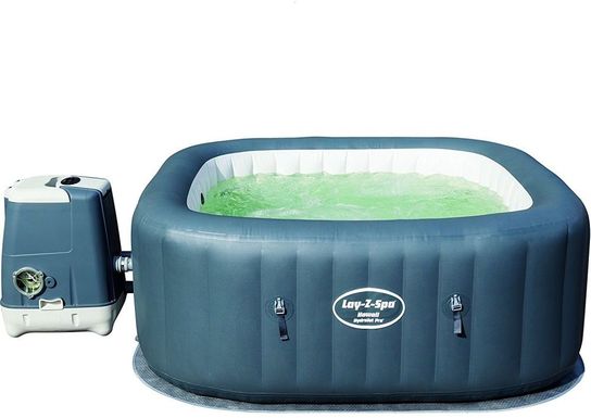 Lay-Z-Spa Hawaii HydroJet Pro Square Inflatable Portable Hot Tub Spa