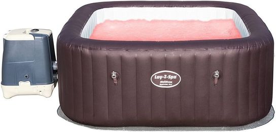 Lay-Z-Spa Maldives HydroJet Pro Square Inflatable Portable Hot Tub Spa - 54173