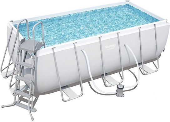 Steel Pro Rectangular Frame Pool With Pump - 13ft 6in x 6ft 7in x 48in by Bestway