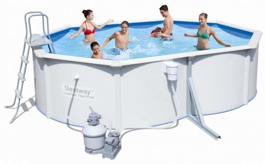 Hydrium Titan Steel Pool Package - 56286 - 16ft x 12ft x 48in by Bestway