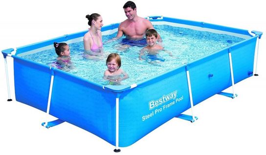 Deluxe Splash Junior Steel Frame Pool - 8ft 6in x 5ft 7in x 24in (No Pump) by Bestway