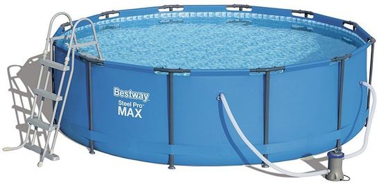 Steel Pro Metal Frame Round Pool Package New Generation - 12ft x 39.5in by Bestway