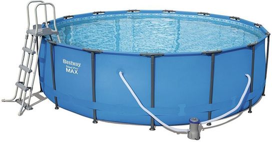 Steel Pro Max Metal Frame Round Pool Package - 56420N - 12ft x 48in by Bestway