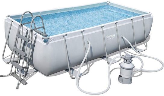 Steel Pro Rectangle Frame Pool With Pump - 13ft 3in x 6ft 7in x 39.5in by Bestway