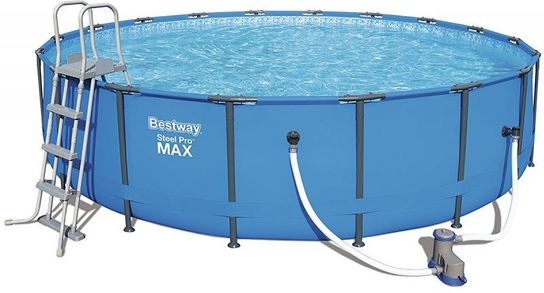 Steel Pro Metal Frame Round Pool Package New Generation - 56462 - 18ft x 48in by Bestway