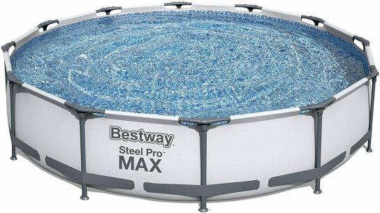 Steel Pro Max Metal Frame Round Pool Package - 56488 - 15ft x 42in by Bestway