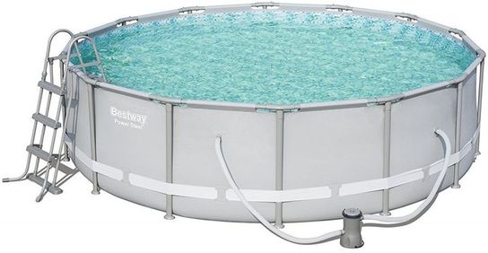 Power Steel Metal Frame Round Pool - 56641 New Generation - 14ft x 42in by Bestway