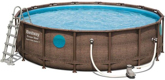 Pool Set 16ft x 48in/4.88m x 1.22m - Bestway Power Steel Swim Vista Series Round 