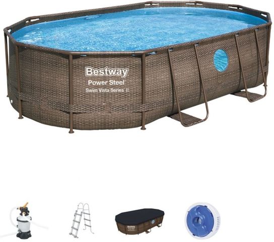Bestway Power Steel Swim Vista Series 16ft x 10ft x 42in- 56946