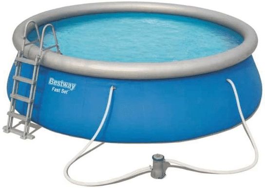Fast Set Round Inflatable Pool Package - 57289 - 15ft x 48in by Bestway