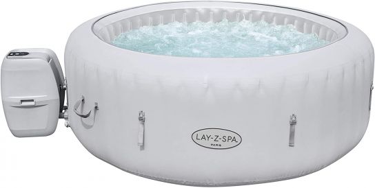Lay-Z-Spa Paris Hot Tub Inflatable Spa with Built In LED Light System & Freeze Shield Technology