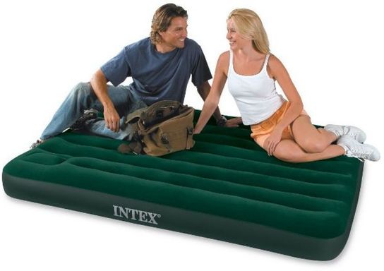 Full Size Easy Inflate Downy Air Bed 75" x 54" by Intex