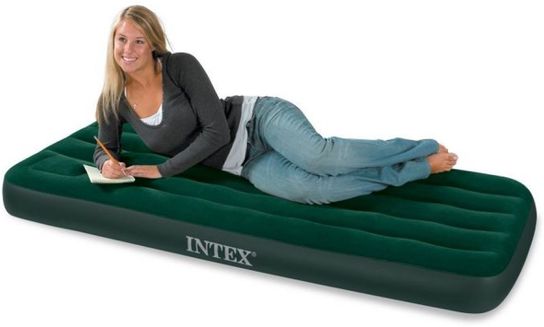 JR. Twin Easy Inflate Downy Air Bed 75" x 30" by Intex