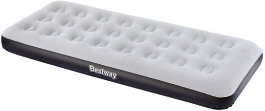 Single Flocked Air Bed Phthlate Free 73" x 30" by Bestway