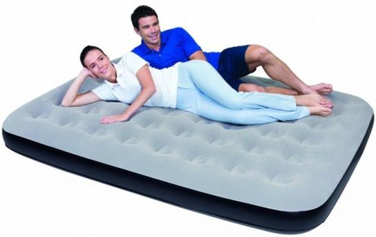 Queen Flocked Air Bed Phthlate Free 80" x 60" by Bestway