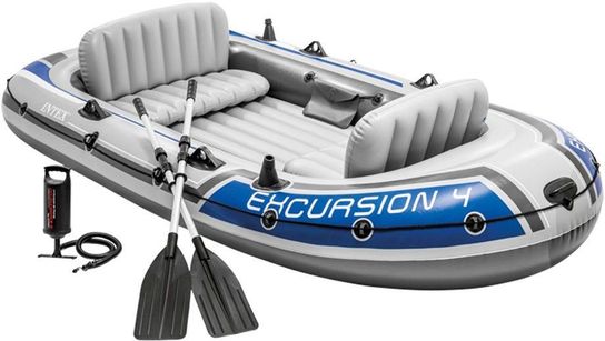 Excursion 4 Boat Set - with oars and pump  - 68324 by Intex