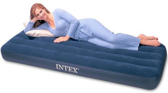 JR. Twin Easy Inflate Classic Downy Air Bed 75" x 30" by Intex