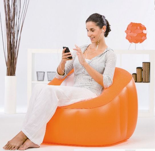 Comfi Cube Orange Inflatable Chair