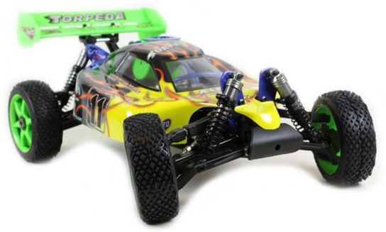 Radio Controlled 1:8 Scale Torpeda Nitro Powered Buggy - Yellow/Black