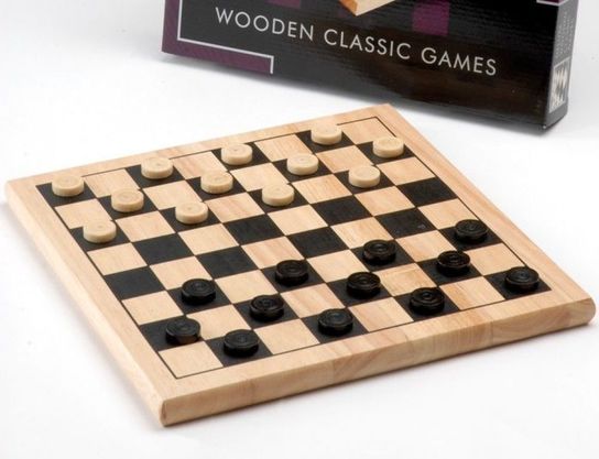 Draughts Deluxe Wooden Game