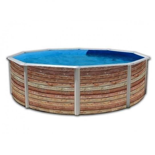 White Coral Pine Wood Effect Steel Pool - 3.5m x 1.2m