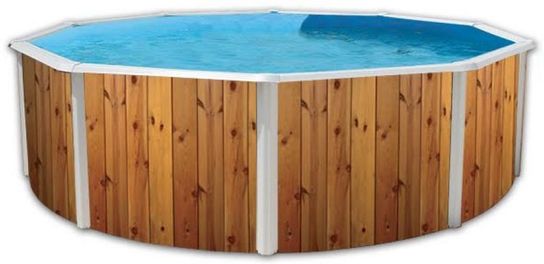 White Coral Wood Effect Steel Pool - 4.6m x 1.2m