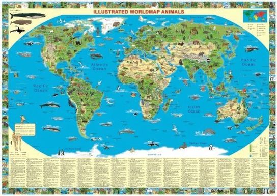Animals of the World Map    