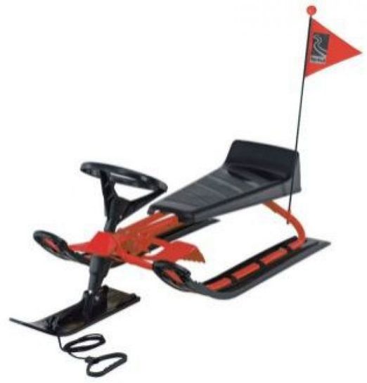 Snow Bike Red Sledge Toboggan 