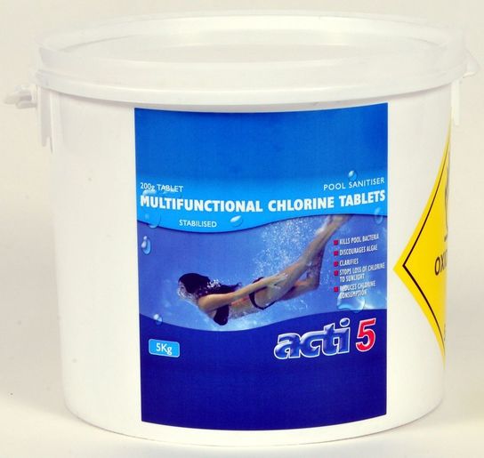 Acti 200G Multifunctional Chlorine Tablets 5kg