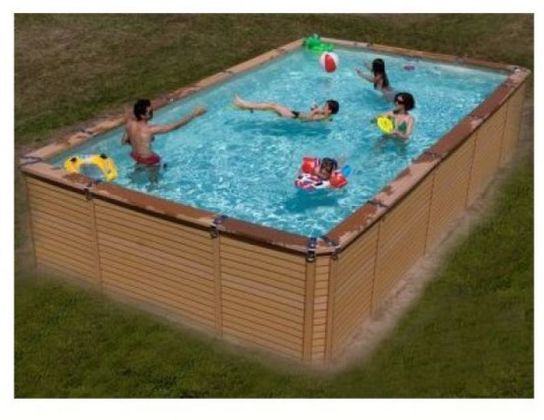 Azteck Maxiwood Rectangular Wooden Pool - 2.44m x 4.95m by Zodiac