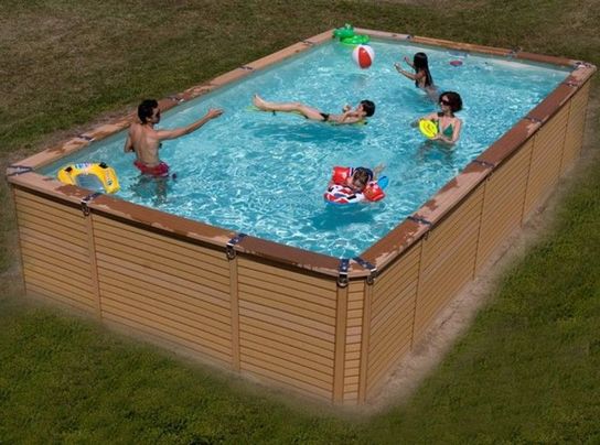 Azteck Maxiwood Rectangular Wooden Pool - 4m x 7.3m by Zodiac