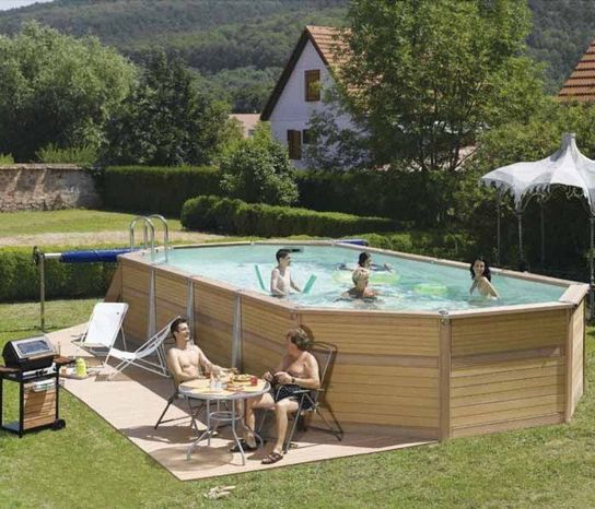 Azteck Maxiwood Oval Wooden Pool - 4m x 8.9m by Zodiac