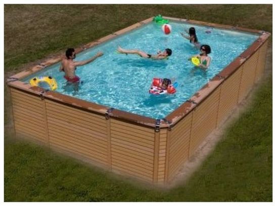 Azteck Maxiwood Rectangular Wooden Pool - 4m x 8.9m by Zodiac