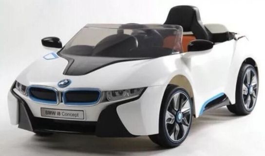 BMW i8 Licensed 12v Ride On Car (Twin 6v) - White