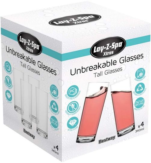 Lay-Z-Spa Premium Polycarbonate Tumbler Glasses- Pk.4