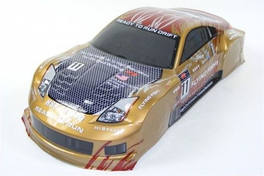 Spare Body for 1:10 Scale Drift Car - Nissan 350Z Gold