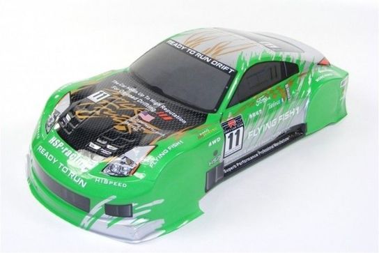 Spare Body for 1:10 Scale Drift Car - Nissan 350Z Green