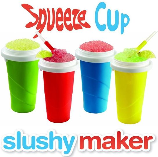 Chill Factor Squeeze Cup Slushy Maker - Set of 4 Cups