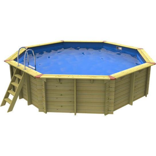 Eco Octagonal Wooden Pool - 5.5m x 5.5m by Plastica