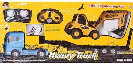 Radio Controlled 1:32 Scale Lorry With Excavator 2- in-1 0232B