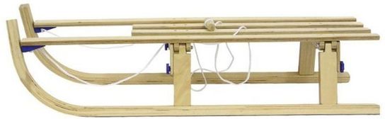 Folding Wooden Sledge Toboggan 110cm