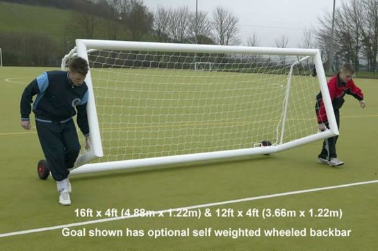 16ft x 4ft Eliptical Aluminium Five a Side Freestanding Goal