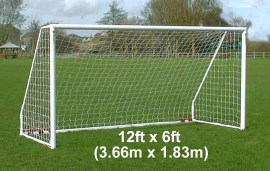 12ft x 6ft Aluminium 80mm Freestanding Football Goal
