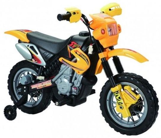 6 Volt Battery Powered Dirt Bike - Yellow